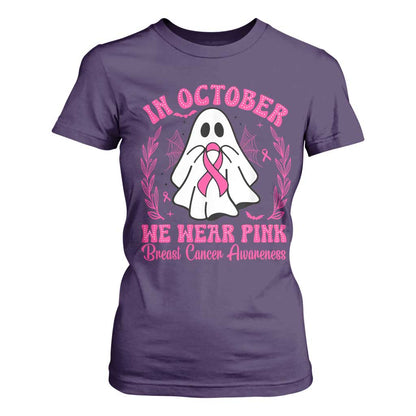 Breast Cancer Support T Shirt For Women In October We Wear Pink
