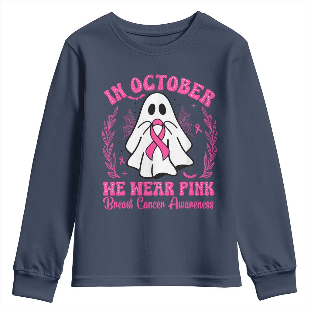 Breast Cancer Support Youth Sweatshirt In October We Wear Pink