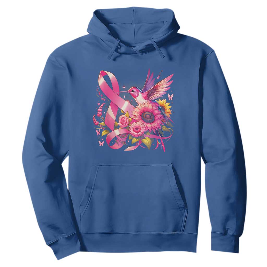 Breast Cancer Support Hoodie Hummingbird Pink Ribbon Warrior