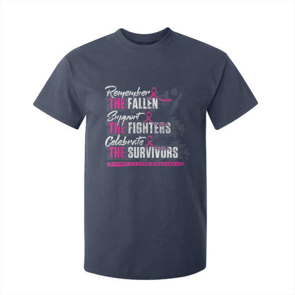 Breast Cancer Support T Shirt For Kid Remember The Fallen Support The Fighters