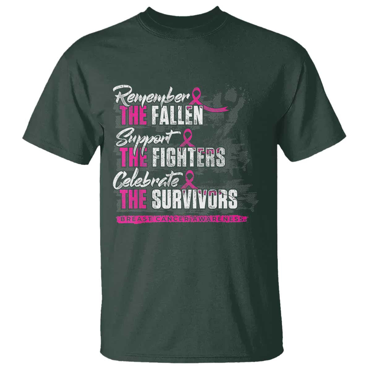 Breast Cancer Support T Shirt Remember The Fallen Support The Fighters