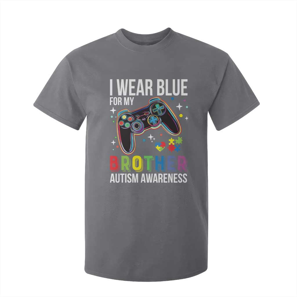 Autism Autistic Gamer Warrior T Shirt For Kid I Wear Blue for My Brother Video Game Family Support