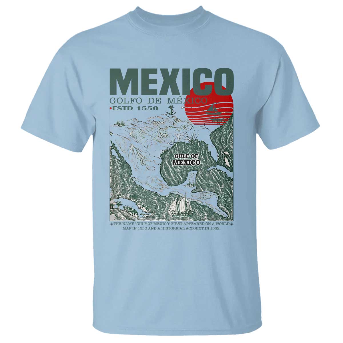 gulf-of-mexico-estd-1550-t-shirt-golfo-de-mexico-historic-map-retro-graphic