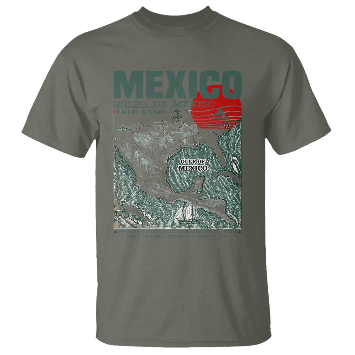 gulf-of-mexico-estd-1550-t-shirt-golfo-de-mexico-historic-map-retro-graphic