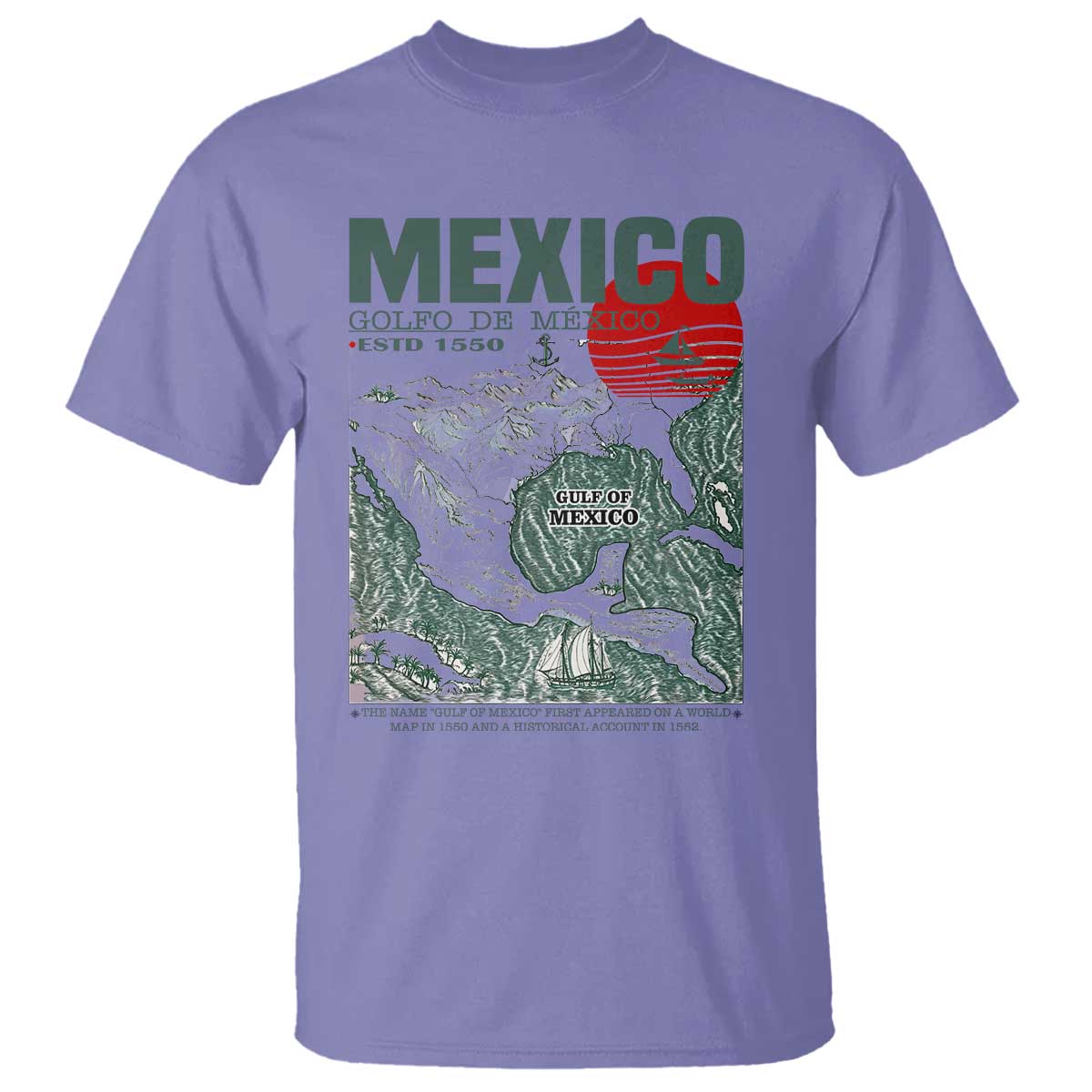 gulf-of-mexico-estd-1550-t-shirt-golfo-de-mexico-historic-map-retro-graphic