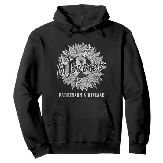 Parkinson's Warrior Hoodie Silver Ribbon Sunflower Support Support
