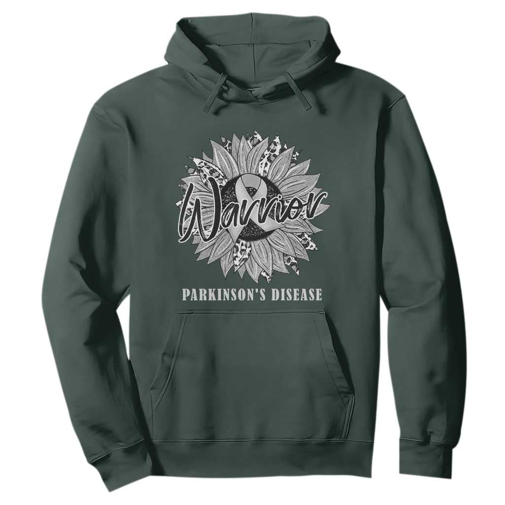 Parkinson's Warrior Hoodie Silver Ribbon Sunflower Support Support