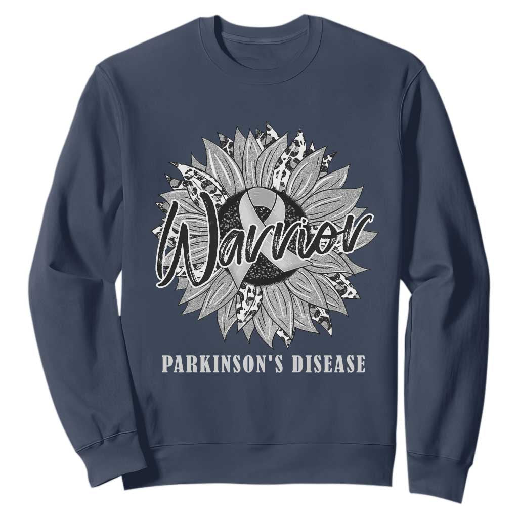 Parkinson's Warrior Sweatshirt Silver Ribbon Sunflower Support Support