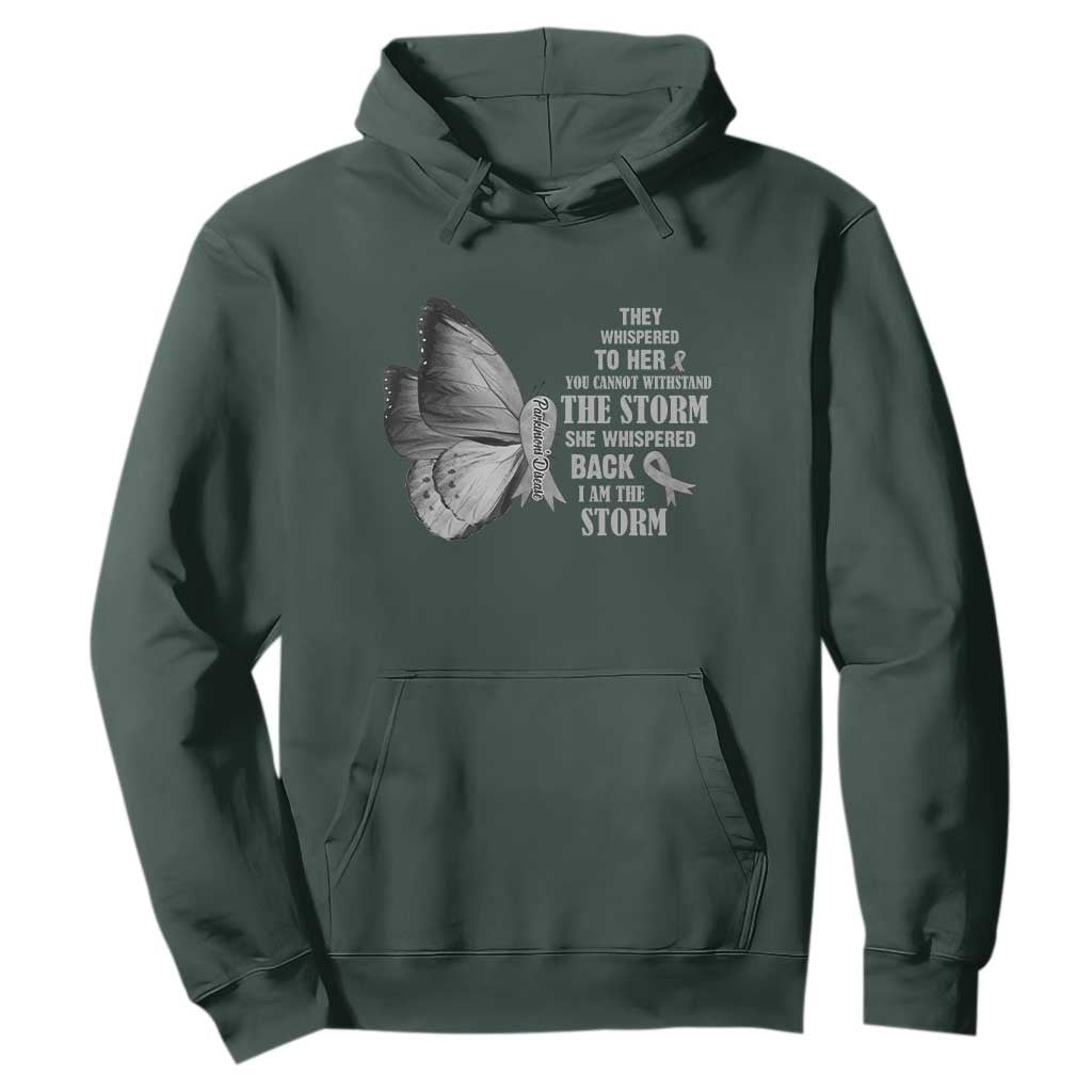 Parkinson's Support Squad Hoodie She Whispered Back I Am The Storm