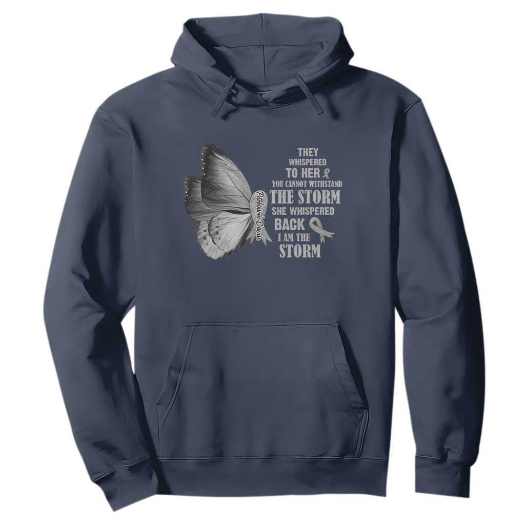Parkinson's Support Squad Hoodie She Whispered Back I Am The Storm