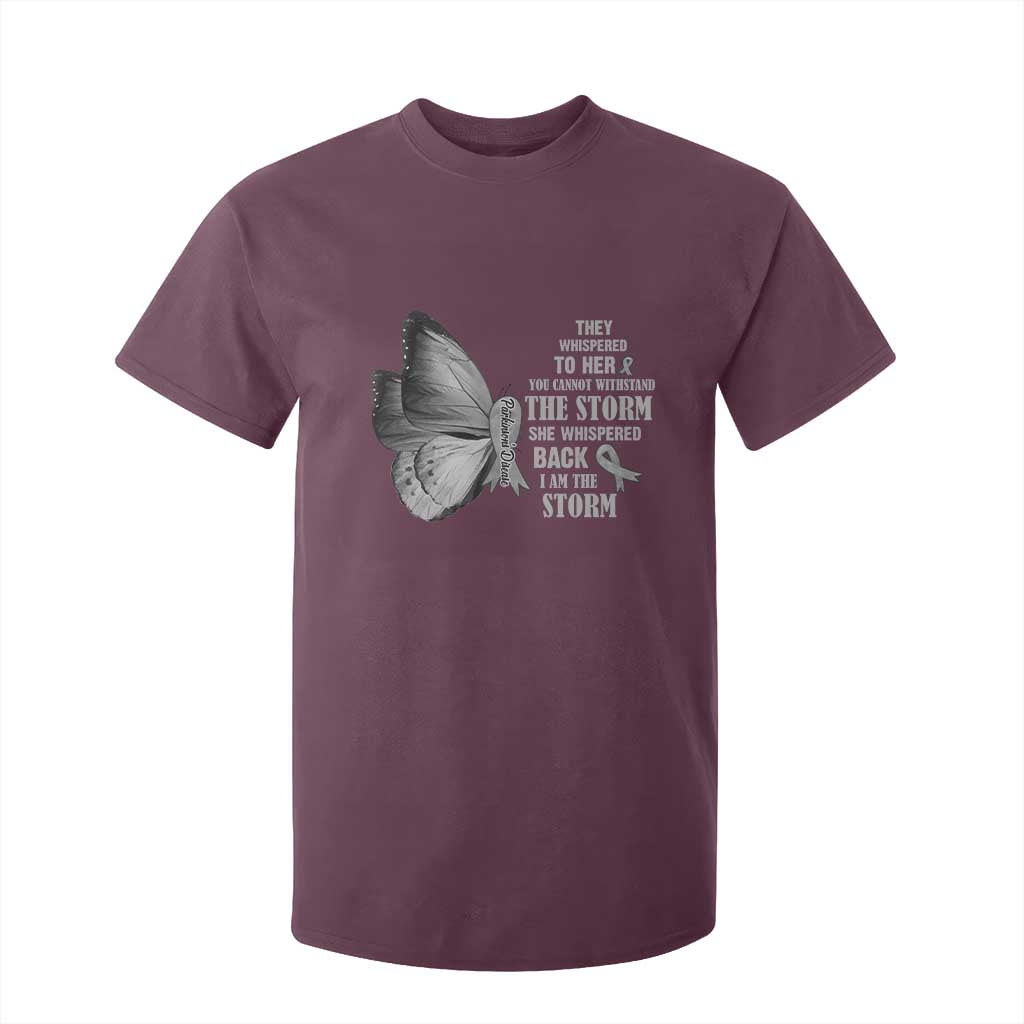 Parkinson's Support Squad T Shirt For Kid She Whispered Back I Am The Storm