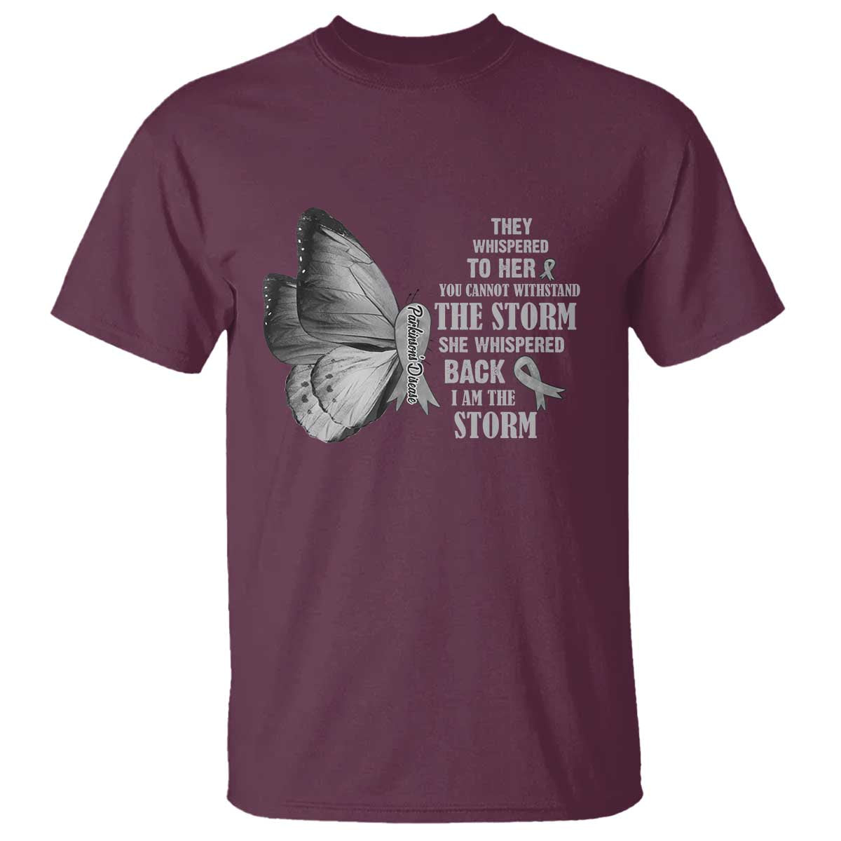 Parkinson's Support Squad T Shirt She Whispered Back I Am The Storm