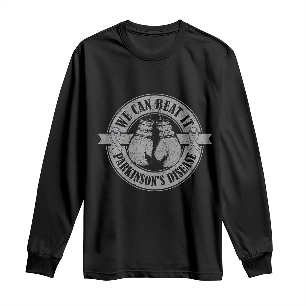 Parkinson's Warrior Long Sleeve Shirt We Can Beat It Boxing Fight Against Parkinsons