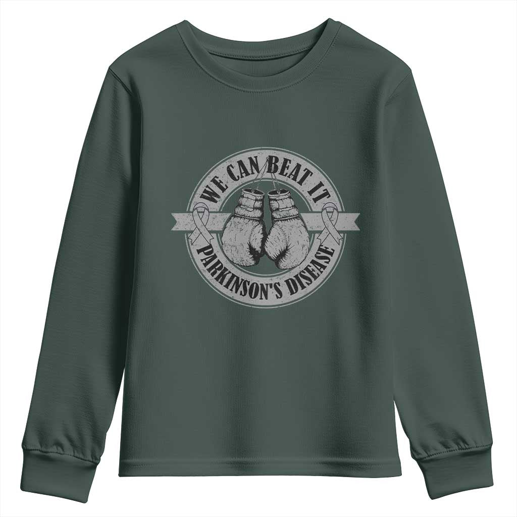 Parkinson's Warrior Youth Sweatshirt We Can Beat It Boxing Fight Against Parkinsons