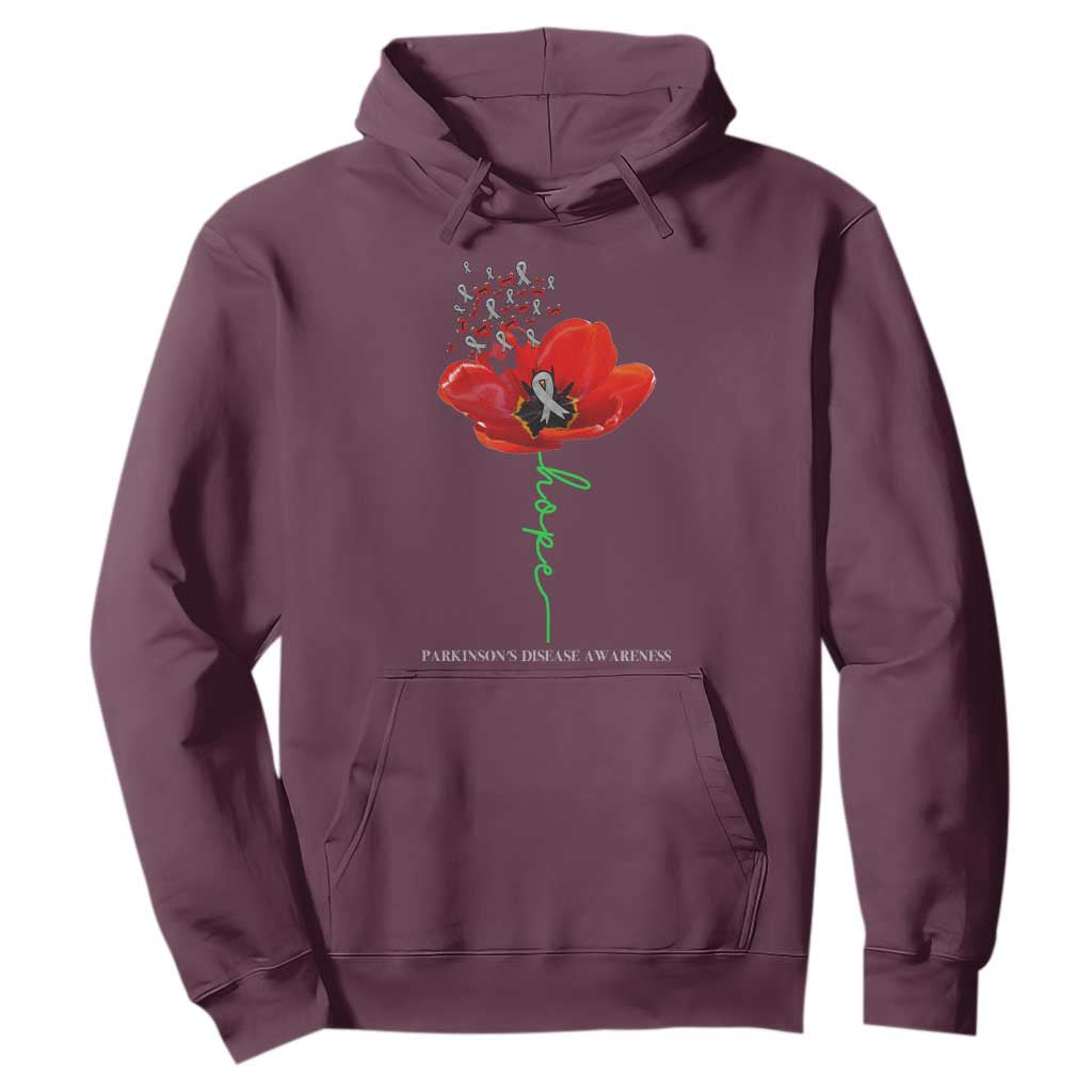 Parkinson's Support Hoodie Faith Hope Tulips Parkinsons Warrior
