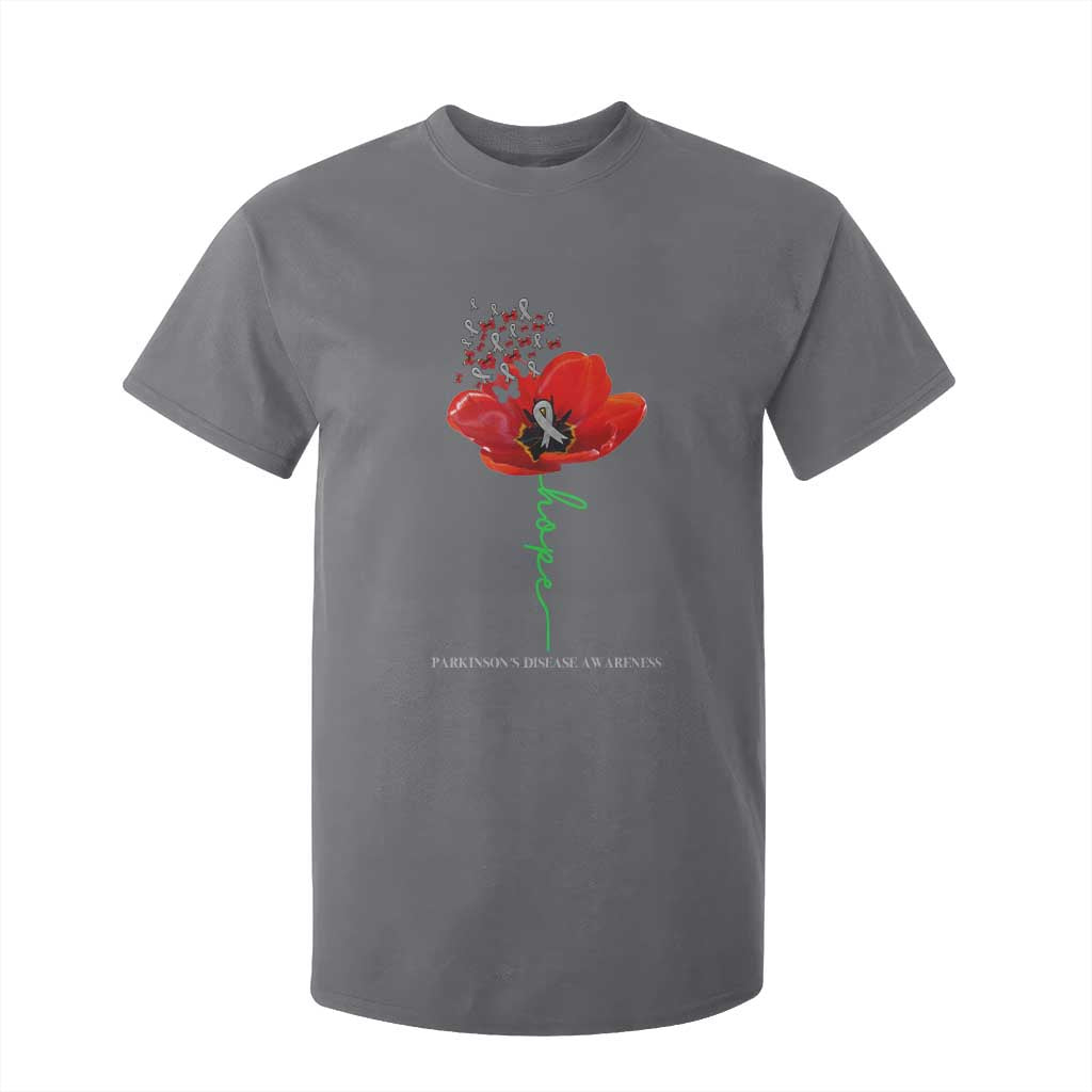 Parkinson's Support T Shirt For Kid Faith Hope Tulips Parkinsons Warrior