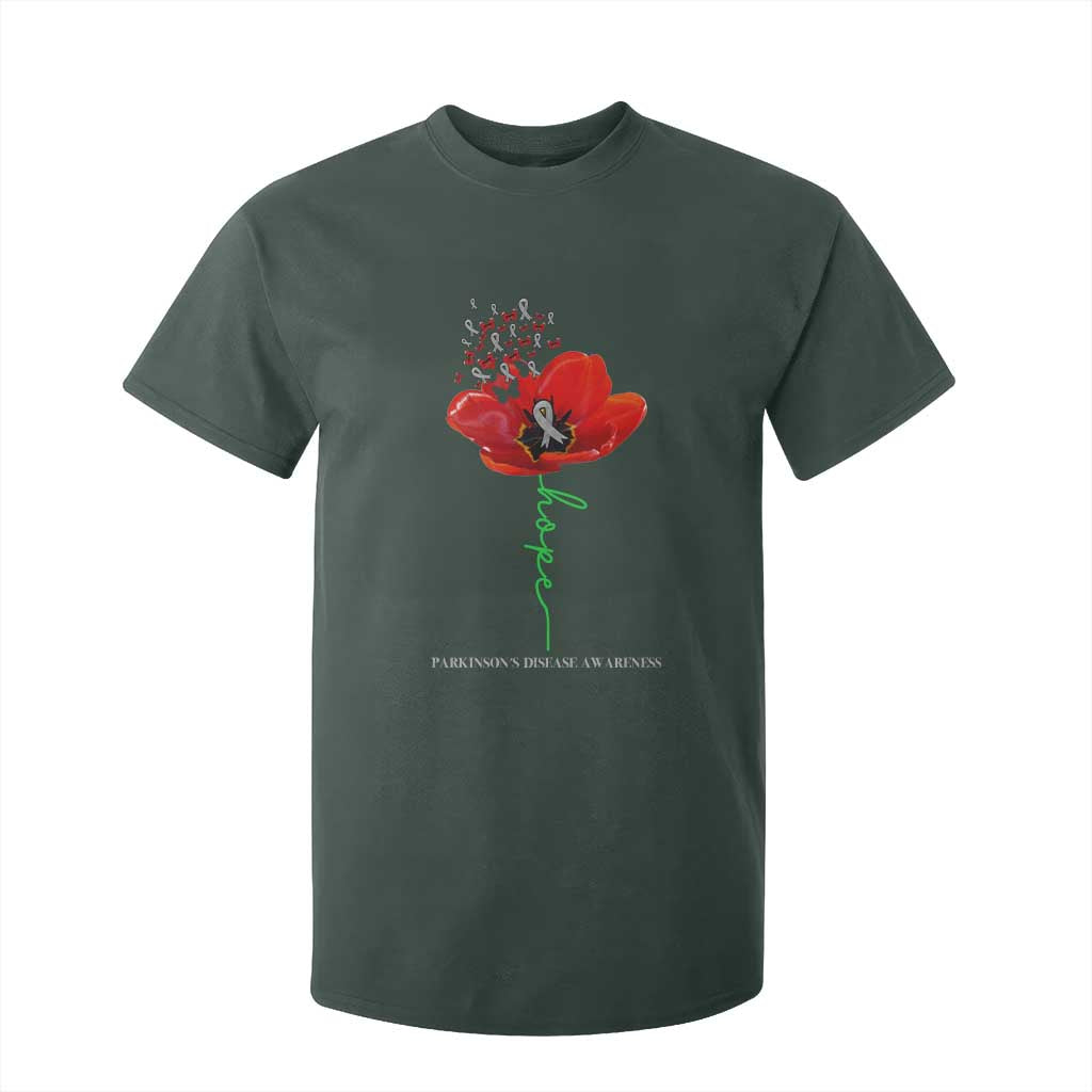 Parkinson's Support T Shirt For Kid Faith Hope Tulips Parkinsons Warrior