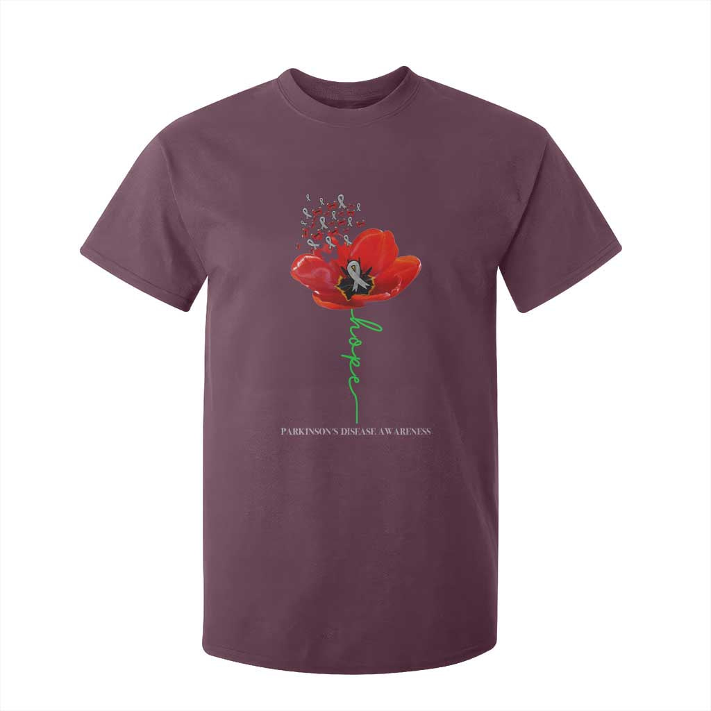 Parkinson's Support T Shirt For Kid Faith Hope Tulips Parkinsons Warrior