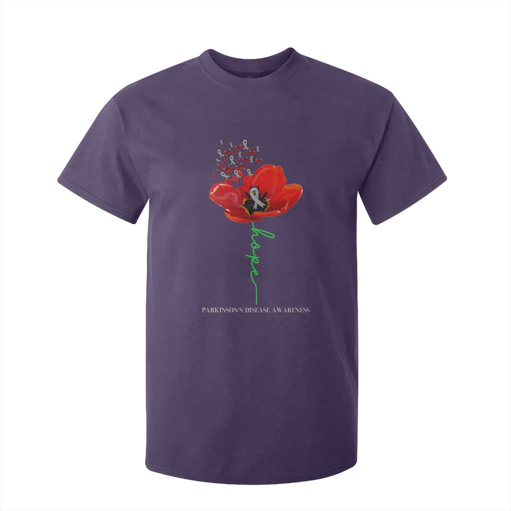 Parkinson's Support T Shirt For Kid Faith Hope Tulips Parkinsons Warrior