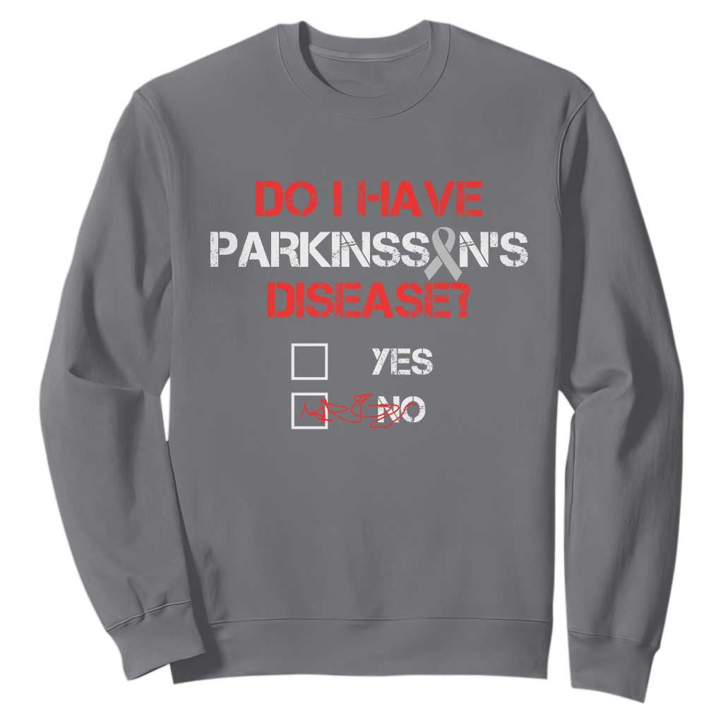 Parkinson's Support Sweatshirt Yes No Warrior Survivor