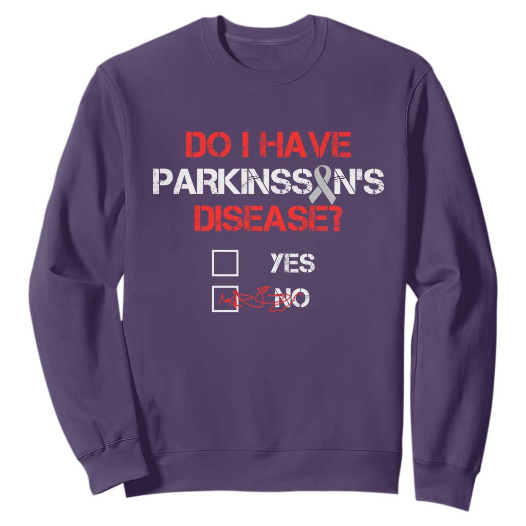 Parkinson's Support Sweatshirt Yes No Warrior Survivor