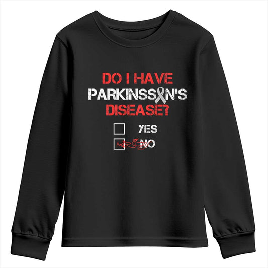 Parkinson's Support Youth Sweatshirt Yes No Warrior Survivor