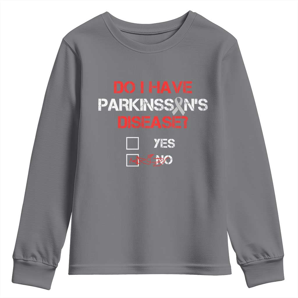 Parkinson's Support Youth Sweatshirt Yes No Warrior Survivor