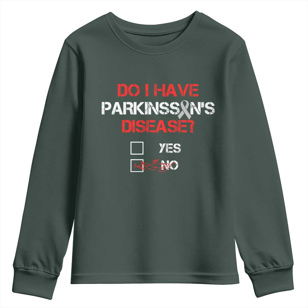 Parkinson's Support Youth Sweatshirt Yes No Warrior Survivor