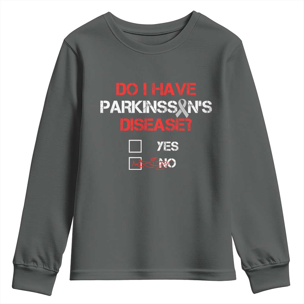 Parkinson's Support Youth Sweatshirt Yes No Warrior Survivor