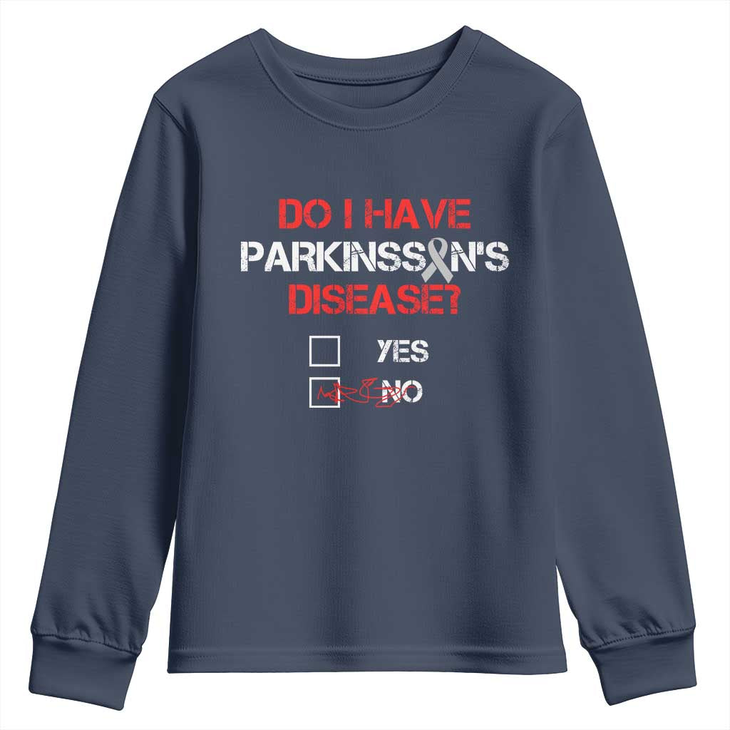 Parkinson's Support Youth Sweatshirt Yes No Warrior Survivor