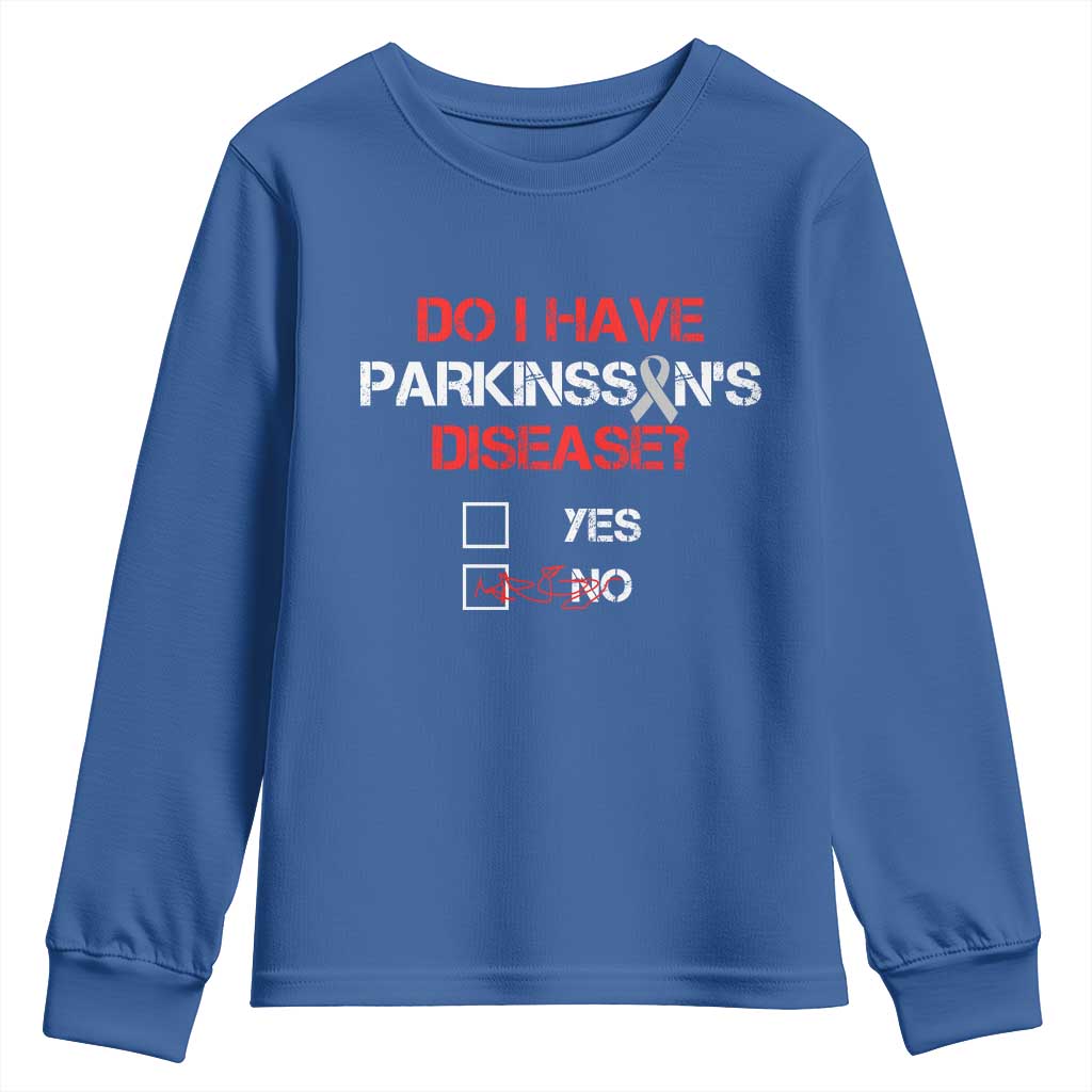 Parkinson's Support Youth Sweatshirt Yes No Warrior Survivor
