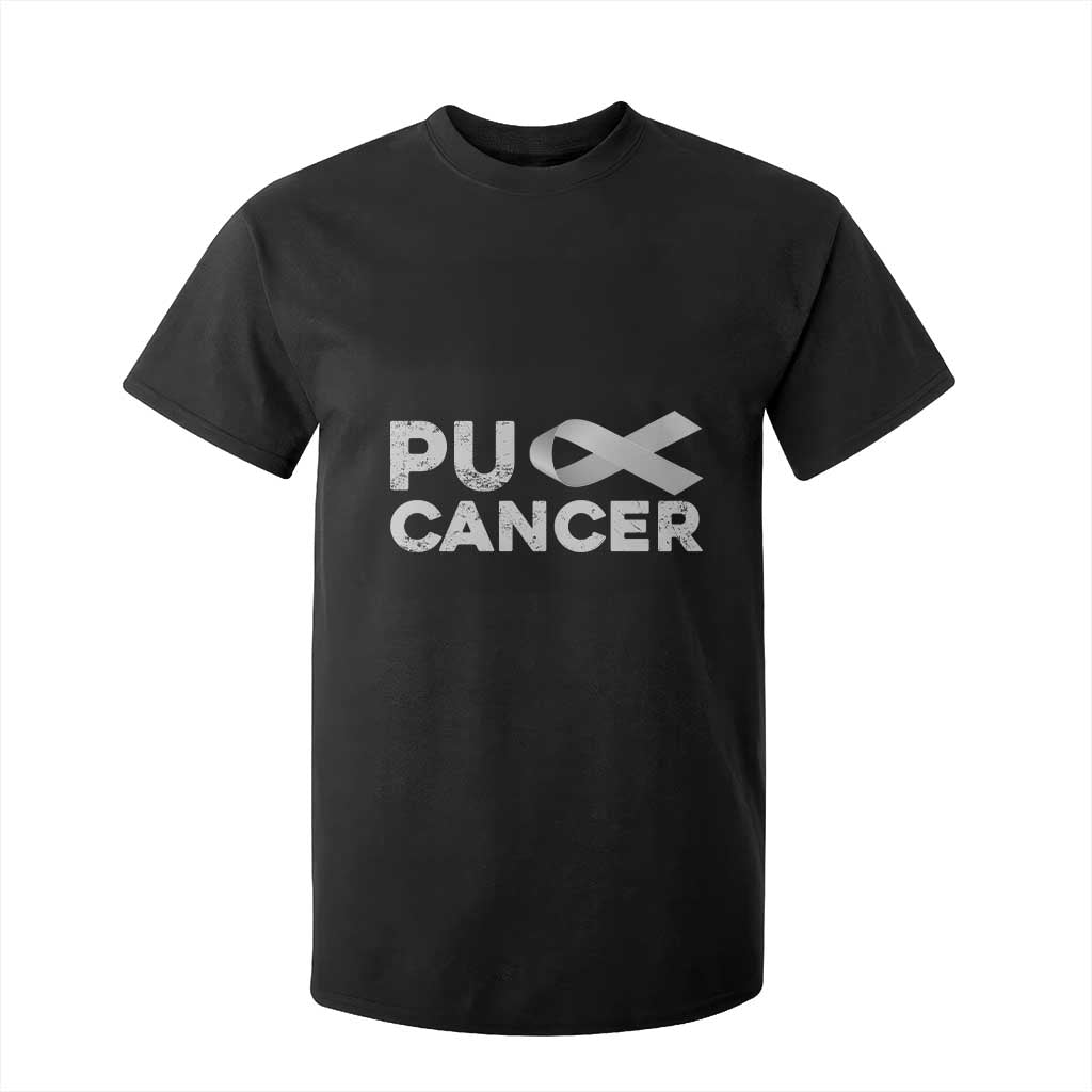 Parkinson's Support T Shirt For Kid Puck Farkinsons Parkinson's Silver Gray Ribbon