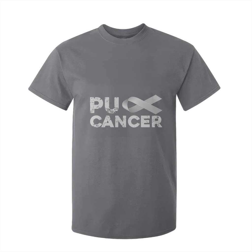 Parkinson's Support T Shirt For Kid Puck Farkinsons Parkinson's Silver Gray Ribbon