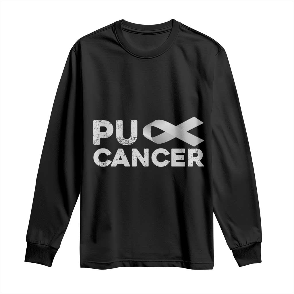 Parkinson's Support Long Sleeve Shirt Puck Farkinsons Parkinson's Silver Gray Ribbon