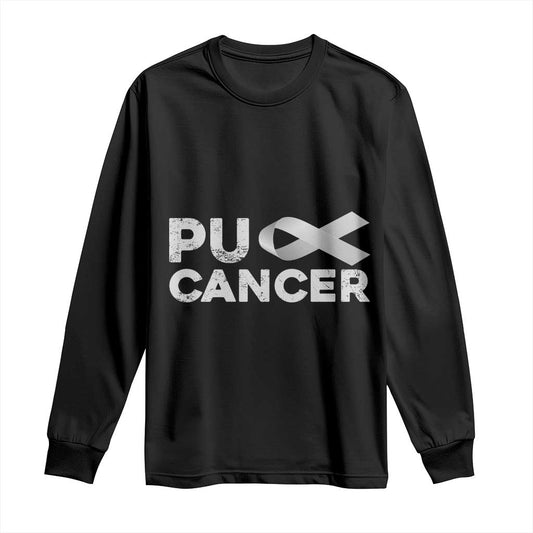 Parkinson's Support Long Sleeve Shirt Puck Farkinsons Parkinson's Silver Gray Ribbon