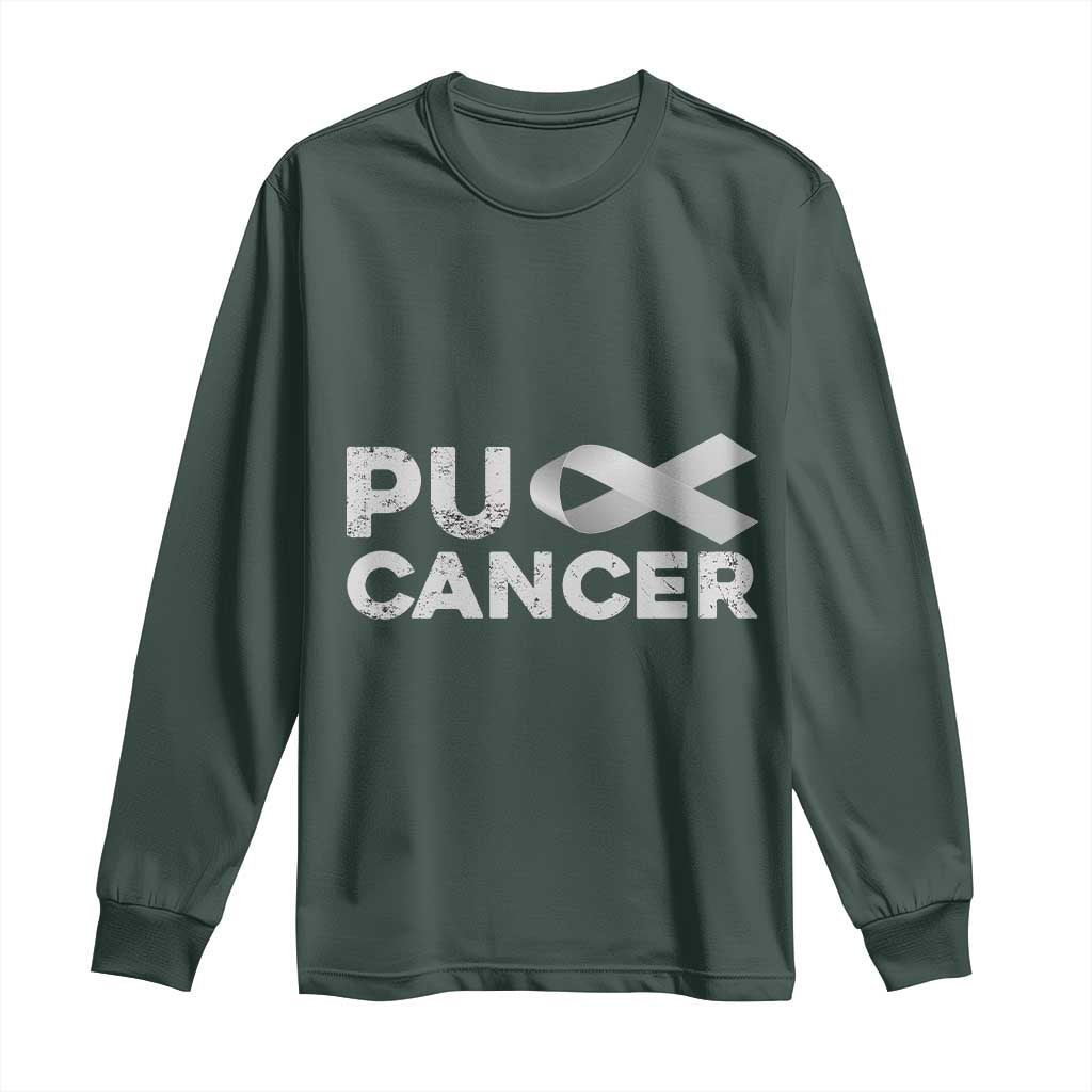 Parkinson's Support Long Sleeve Shirt Puck Farkinsons Parkinson's Silver Gray Ribbon