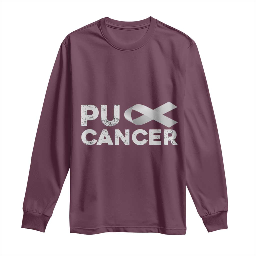 Parkinson's Support Long Sleeve Shirt Puck Farkinsons Parkinson's Silver Gray Ribbon