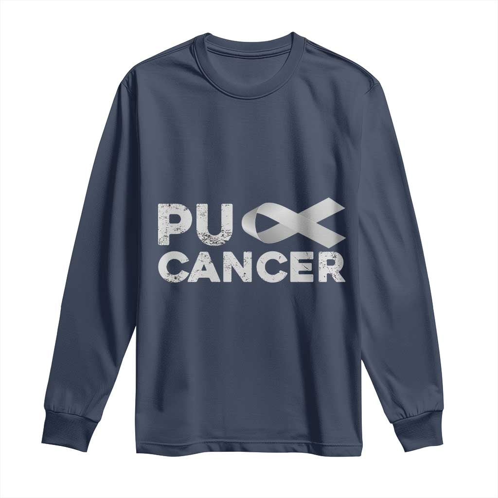 Parkinson's Support Long Sleeve Shirt Puck Farkinsons Parkinson's Silver Gray Ribbon