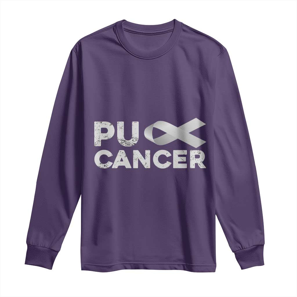 Parkinson's Support Long Sleeve Shirt Puck Farkinsons Parkinson's Silver Gray Ribbon
