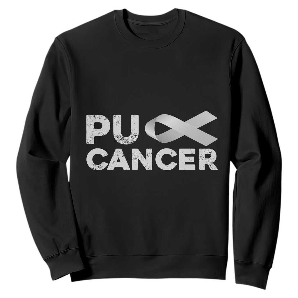 Parkinson's Support Sweatshirt Puck Farkinsons Parkinson's Silver Gray Ribbon
