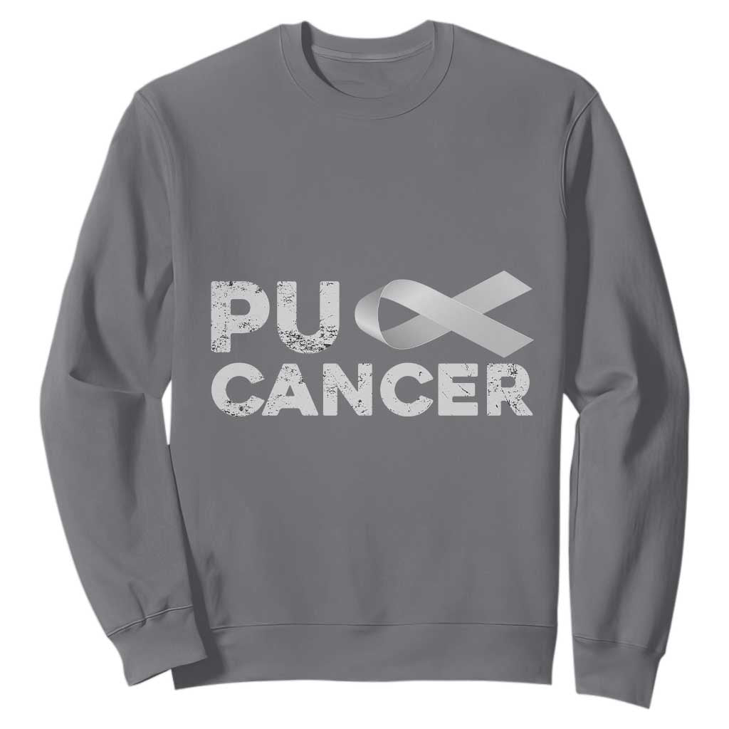 Parkinson's Support Sweatshirt Puck Farkinsons Parkinson's Silver Gray Ribbon