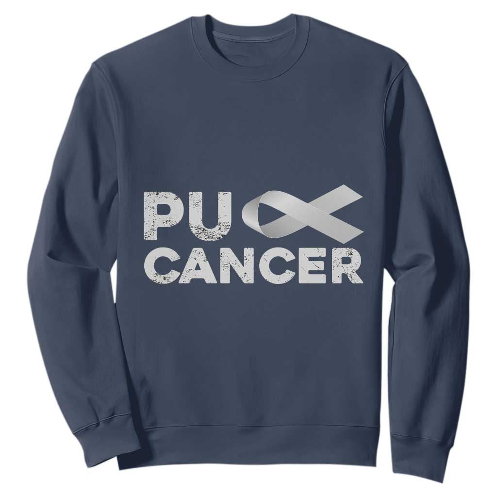 Parkinson's Support Sweatshirt Puck Farkinsons Parkinson's Silver Gray Ribbon