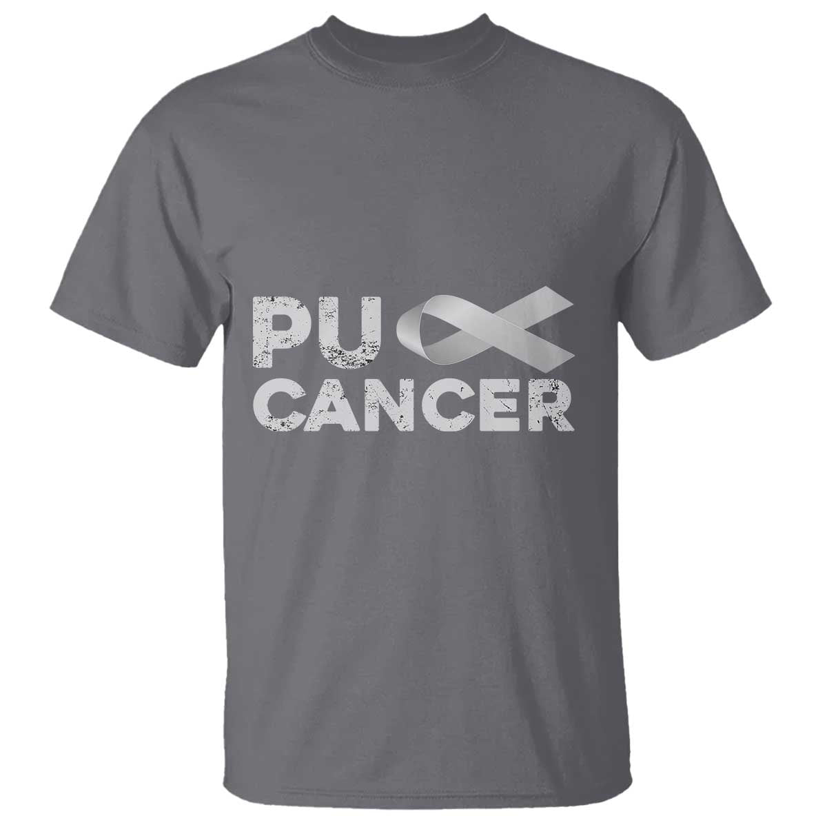 Parkinson's Support T Shirt Puck Farkinsons Parkinson's Silver Gray Ribbon