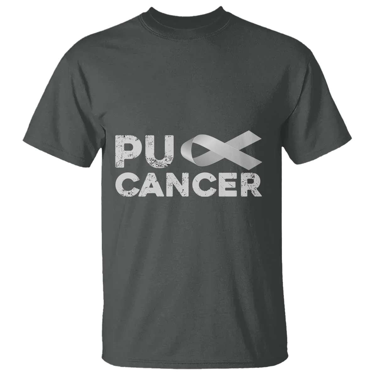 Parkinson's Support T Shirt Puck Farkinsons Parkinson's Silver Gray Ribbon