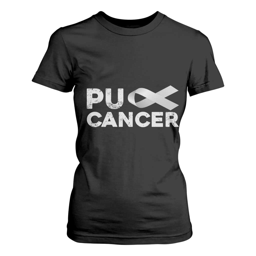 Parkinson's Support T Shirt For Women Puck Farkinsons Parkinson's Silver Gray Ribbon
