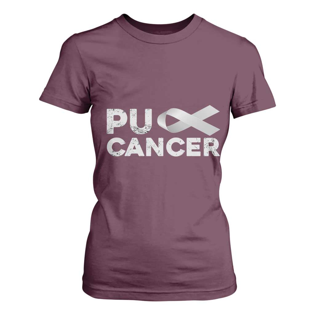 Parkinson's Support T Shirt For Women Puck Farkinsons Parkinson's Silver Gray Ribbon