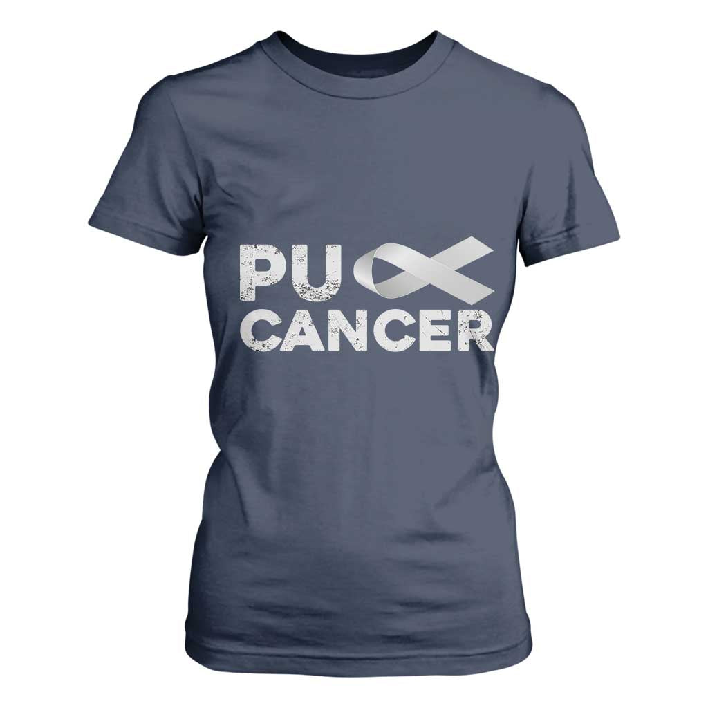 Parkinson's Support T Shirt For Women Puck Farkinsons Parkinson's Silver Gray Ribbon
