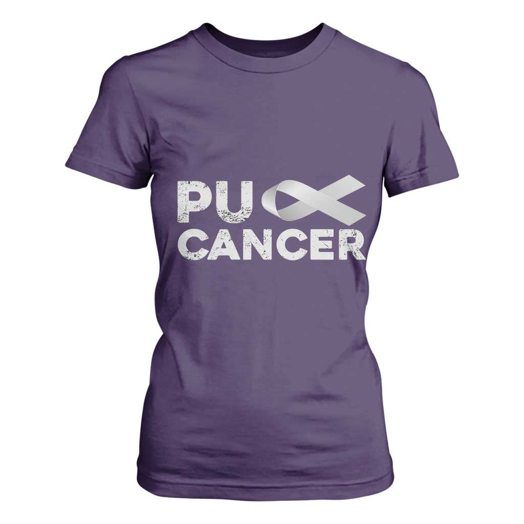 Parkinson's Support T Shirt For Women Puck Farkinsons Parkinson's Silver Gray Ribbon