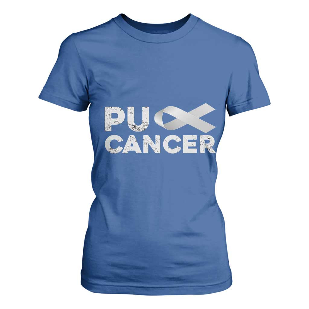 Parkinson's Support T Shirt For Women Puck Farkinsons Parkinson's Silver Gray Ribbon