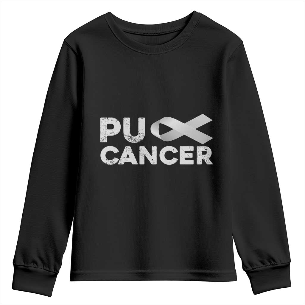 Parkinson's Support Youth Sweatshirt Puck Farkinsons Parkinson's Silver Gray Ribbon